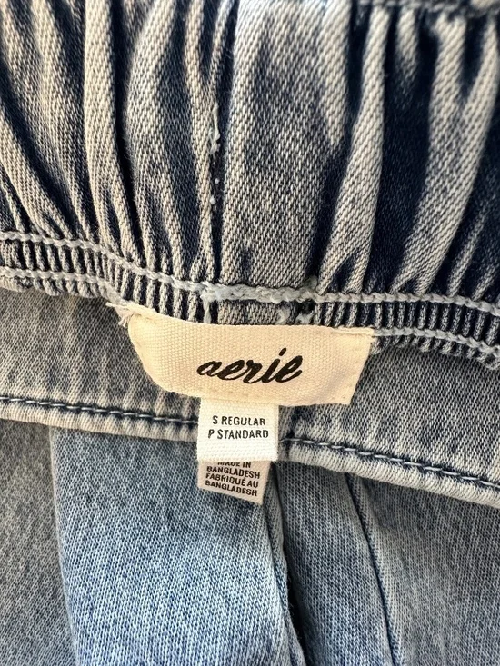 NWT Aerie Daydream Denim Stretch Pull On Trouser in Medium Indigo Wash | Small - Picture 7 of 11